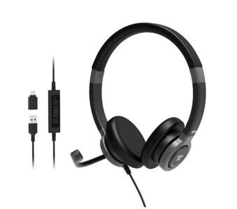 Žične slušalke PORT STEREO ACTIVE OFFICE USB ČRNE (912001)